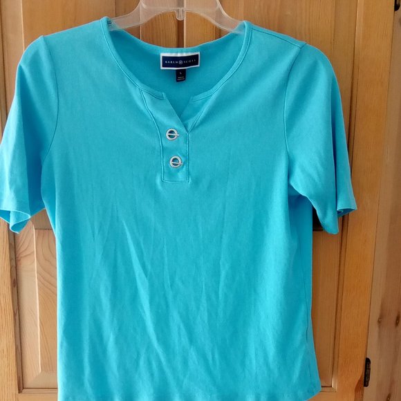 Karen Scott Blue Size Large - Picture 1 of 3
